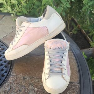 P448 Women's Pink and White Sneakers